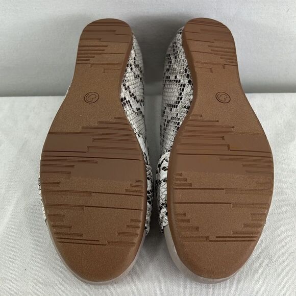 BareTraps Snakeskin-Embossed Mitsy Flats- Cream Multi- Size 8.5 M- NIB - Picture 6 of 8